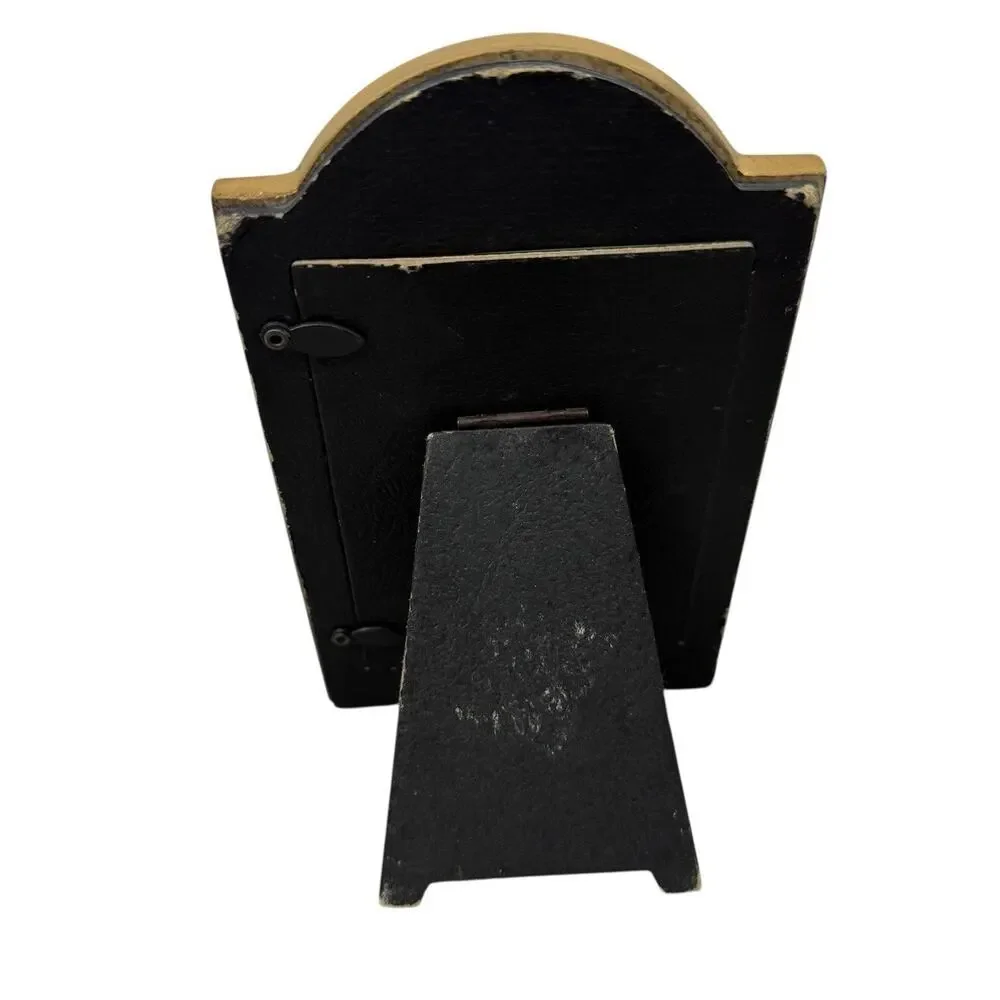 VINTAGE CONNOISSEUR GOLD-TONE 3.5x5” RESIN METALLIC PHOTO STANDING EASEL FRAME